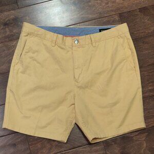 Bonobos Stretch Waist Chino Shorts 7in Inseam Slim Fit Yellow SIZE 35